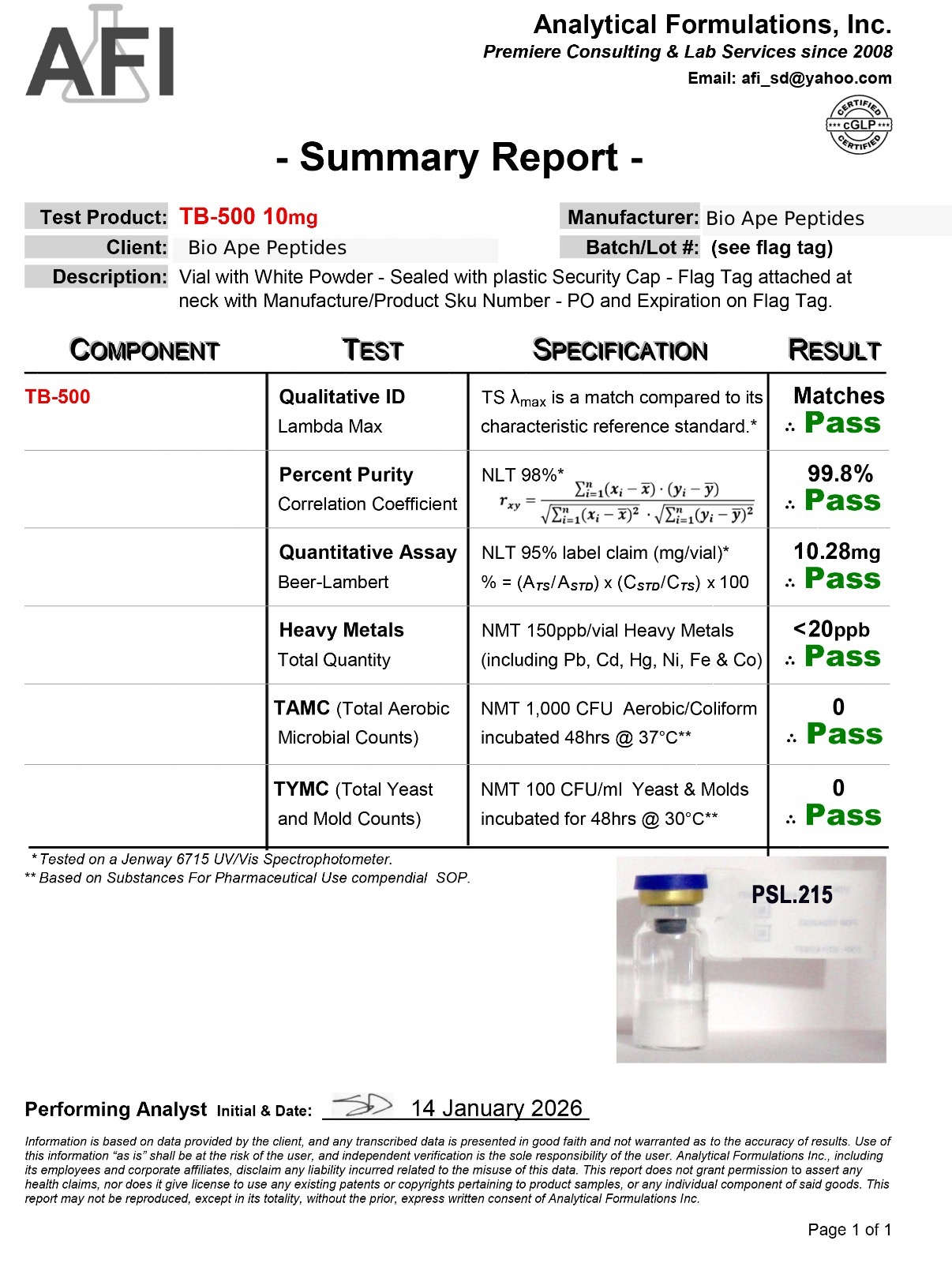 TB500 10mg - Image 2